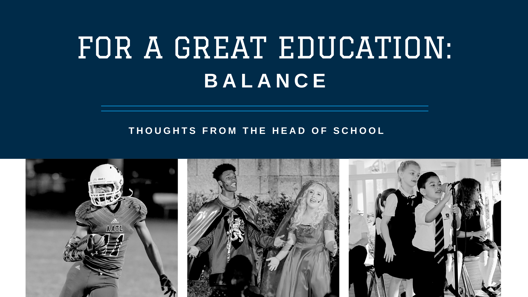 For a Great Education: Balance