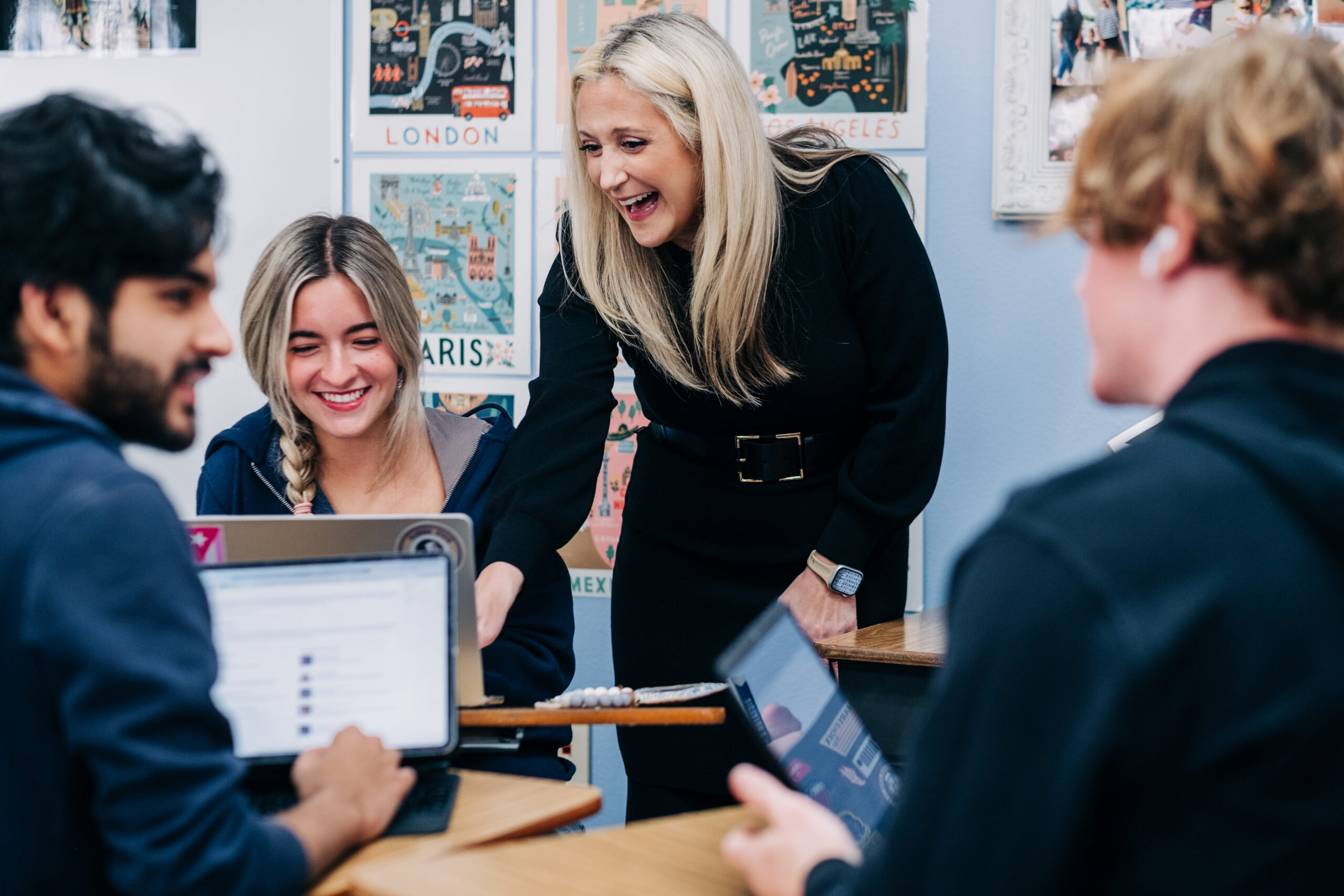 Upper Division teacher and students